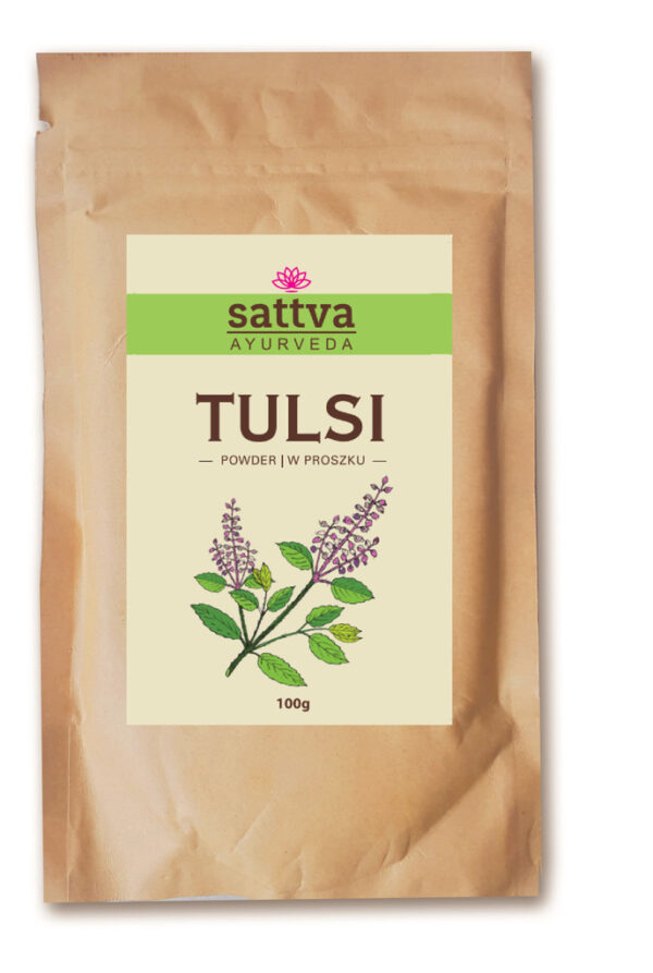 Sattva Ayurveda Tulsi Proszek. Naturalne kosmetyki do włosów Sattva UK Dunia Organic