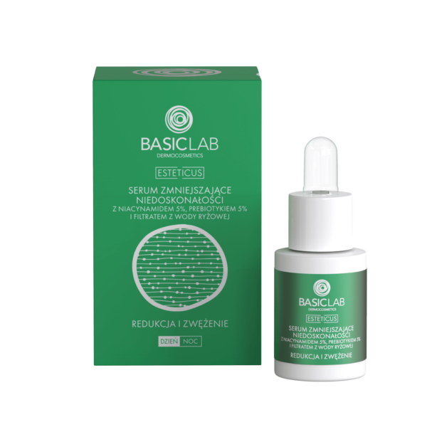 BasicLab Serum zmniejszające niedoskonałości z niacynamidem 5% REDUKCJA I ZWĘŻENIE 15ml
