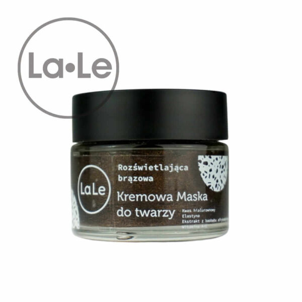 La-Le Kremowa maska do twarzy - rozświetlająca brązowa 50ml